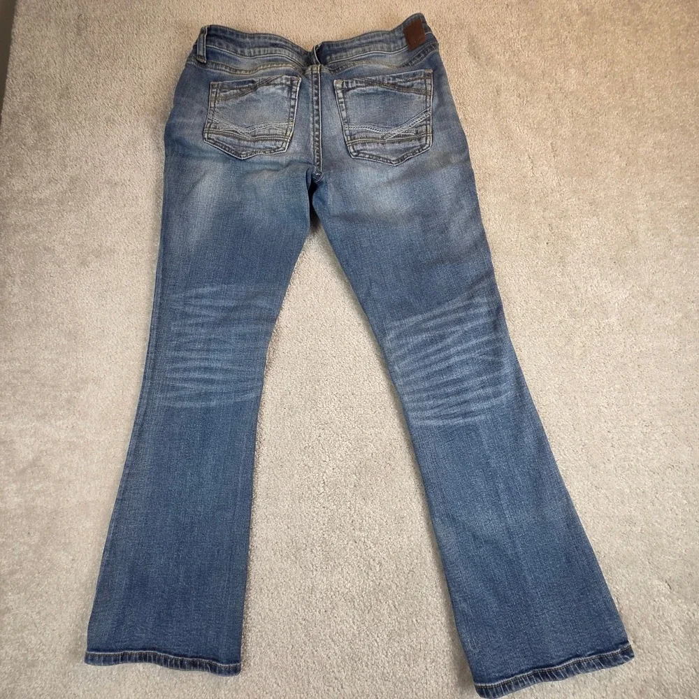 BKE Stella Bootcut Jeans Womens 30R (34x30) Medium Wash‎ Whiskered Denim
